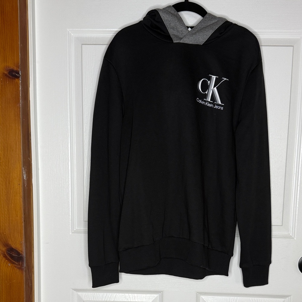 Calvin Klein Black and Gray Men's Hoodie